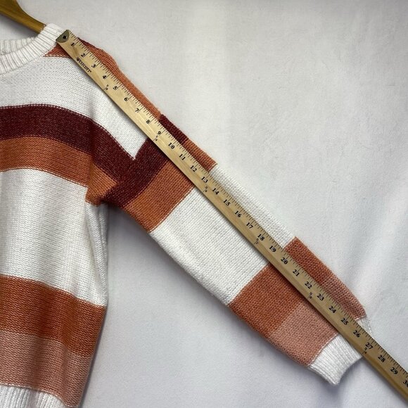 ROXY Real Groove Knit Striped Crew-Neck Pullover Sweater Women XL Multicolor - Picture 7 of 16